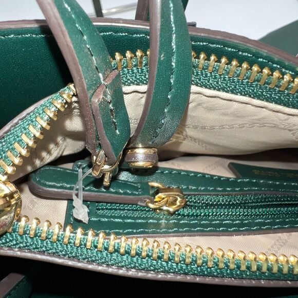 Michael Kors Mercer Large Saffiano Leather Tote Bag in Deep Green - Picture 11 of 16